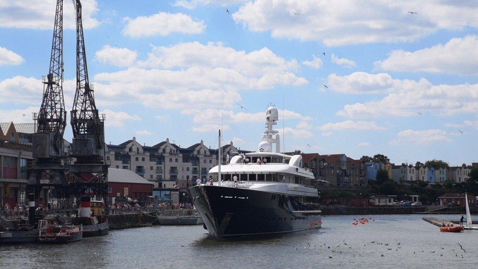 Archimedes superyacht in Bristol