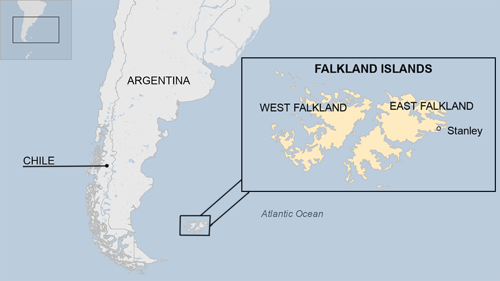 Falkland Islands Map Vector Color Map Falkland Islands Stock Vector Falkland Islands Map Vector Color Map Falkland Islands Stock Vector