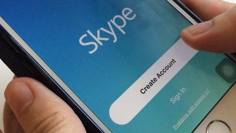 Skype app on Iphone