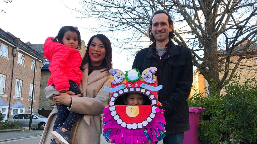 Alva, her husband Steve and family