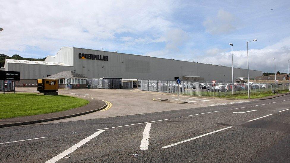 Caterpillar's Monkstown plant in Newtownabbey, file pic