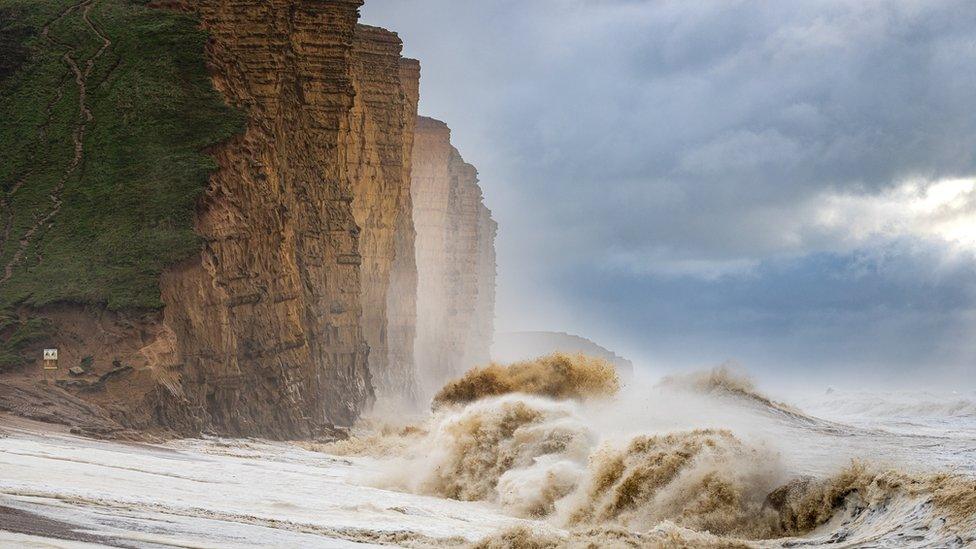 West Bay cliff collapse