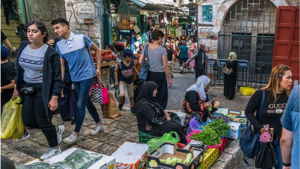 Palestinian marketplace inside Damascus Gate, Old City of Jerusalem (file photo)