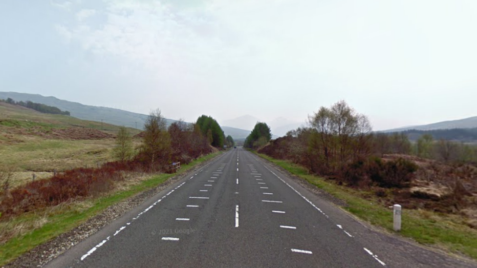 The A82 between Crianlarich and Tyndrum