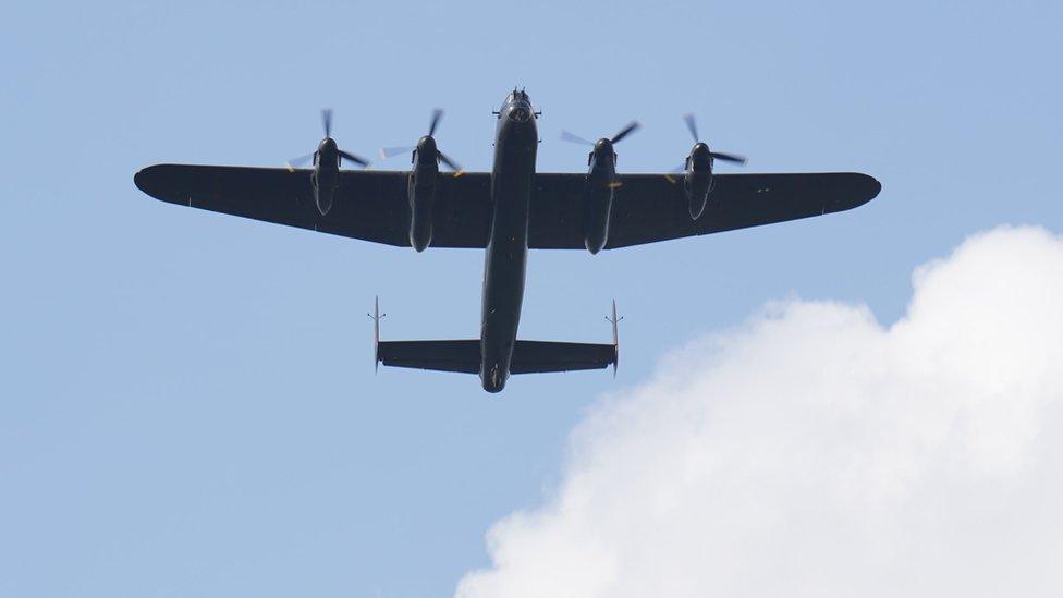 PA474 flies over the RAF Museum in Hendon