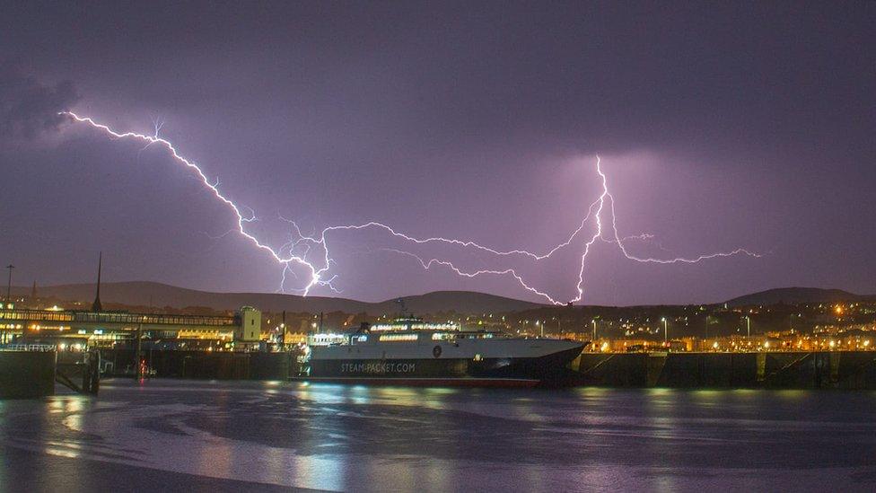 Lighting over Douglas Bay