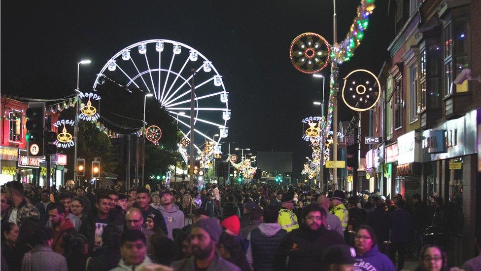 Diwali celebrations in Leicester