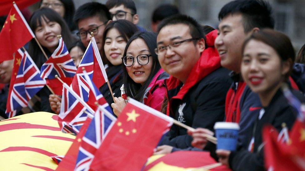 Supporters of President Xi Jinping