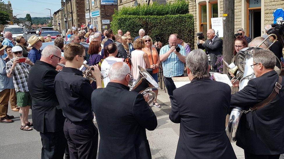 The plaque unveiling