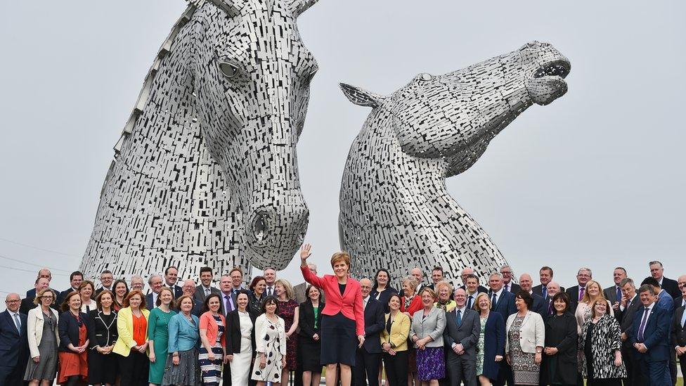 Ms Sturgeon at Kelpies