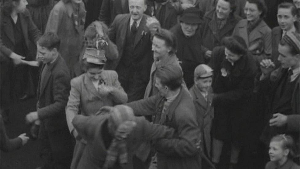 Janet was one of the crowd of Glaswegians who flocked to George Square