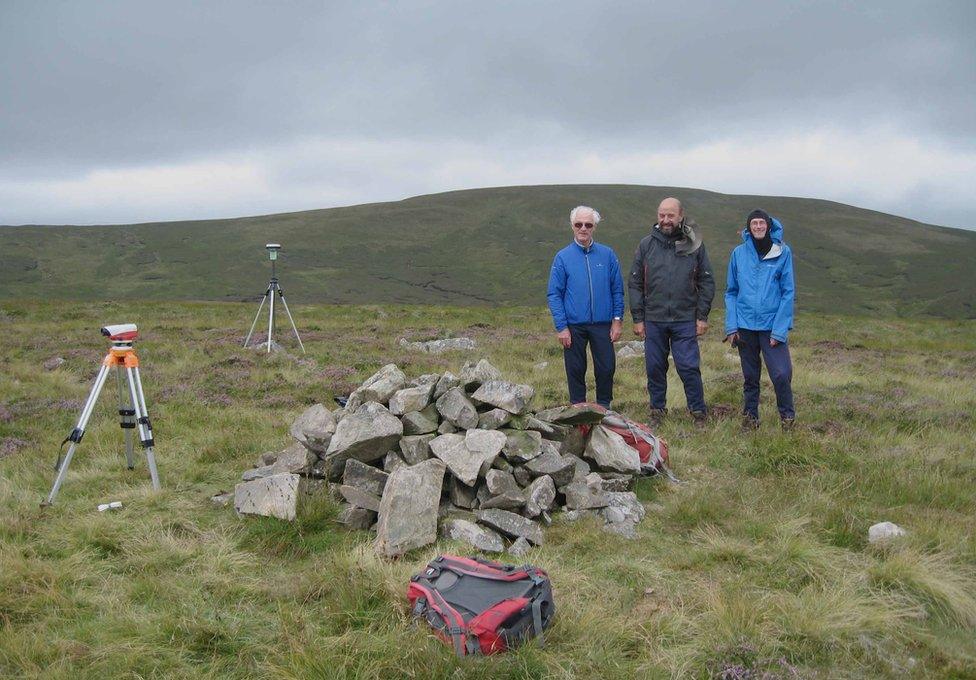 Summit of Miller Moss with (l-r) John Barnard, Jim Bloomer and Graham Jackson