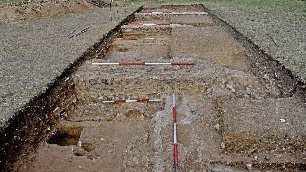 Caistor Romano British temple foundations