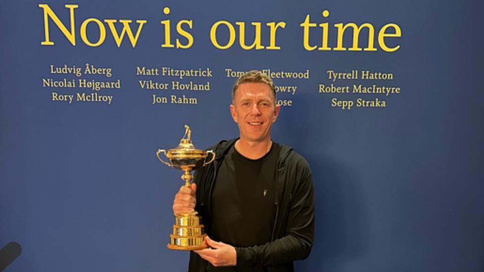 Gareth Quinn with the Ryder Cup