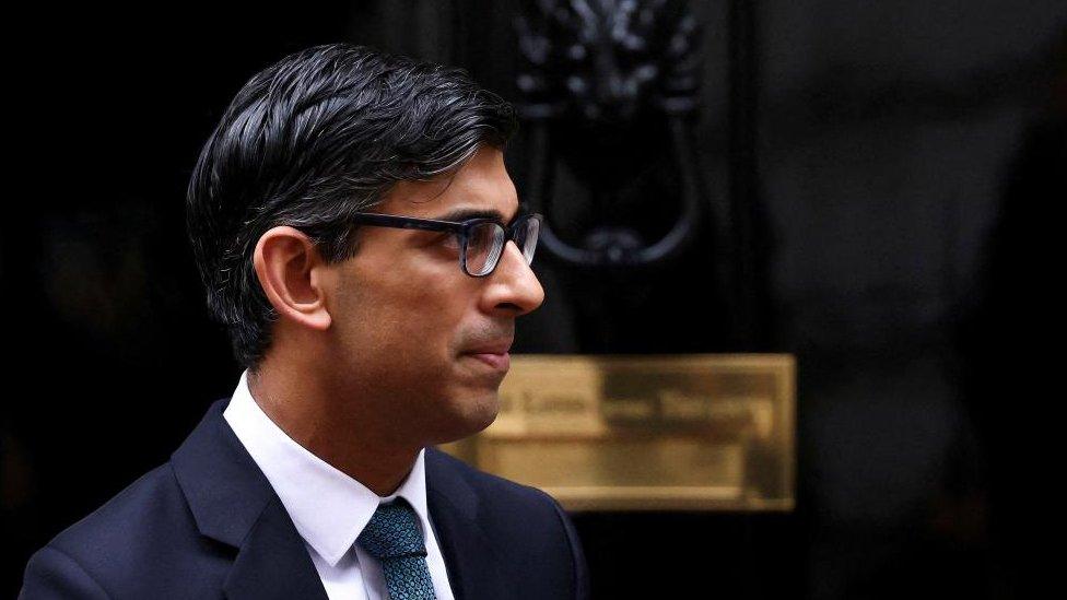 British Prime Minister Rishi Sunak in Downing Street