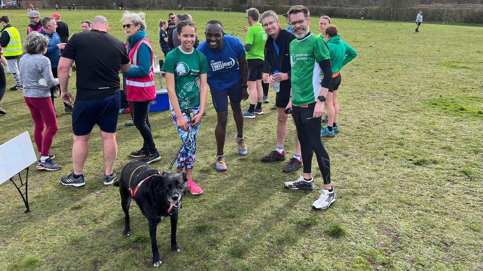 Amelia picture with members of Kesgrave Kruisers at the Kesgrave Parkrun