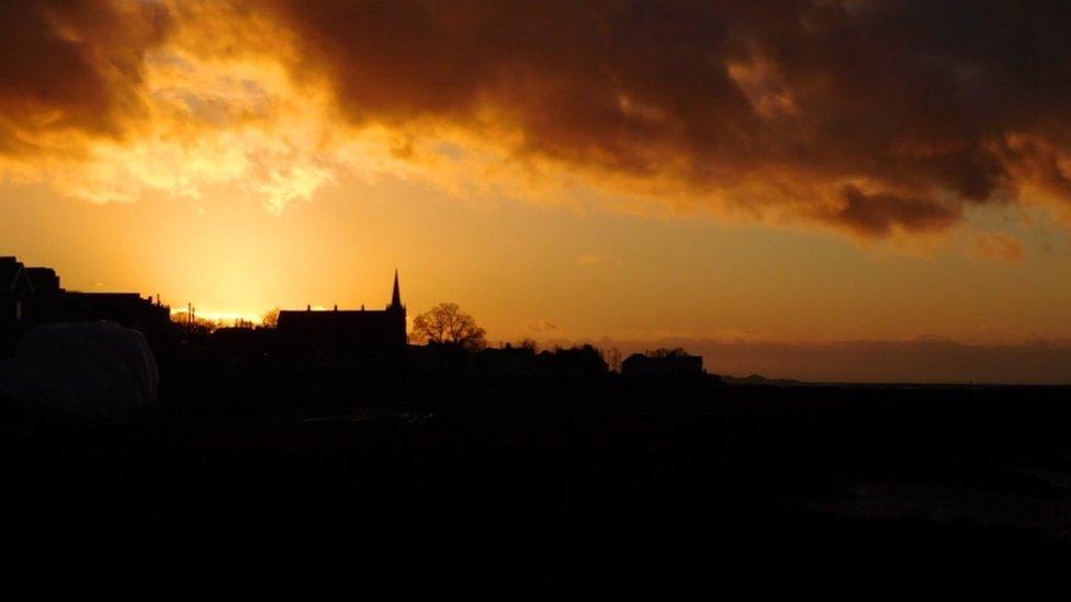 Lisa Medcalf captured this beautiful sunset over Penclawdd after a grey day