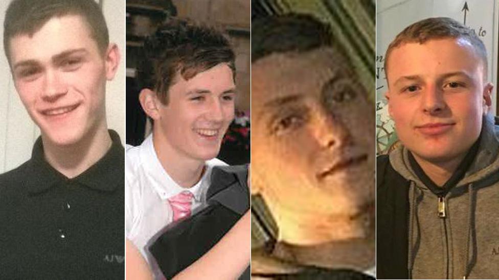 Caelan Megson, Brandon Frew, Declan Grove, Matt Walshaw