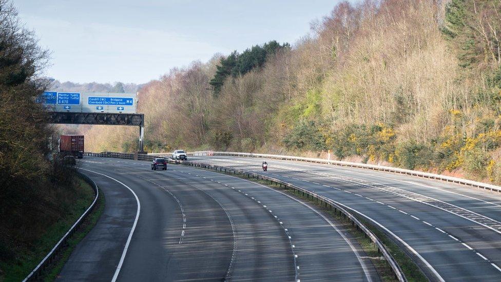 The M4 around Cardiff