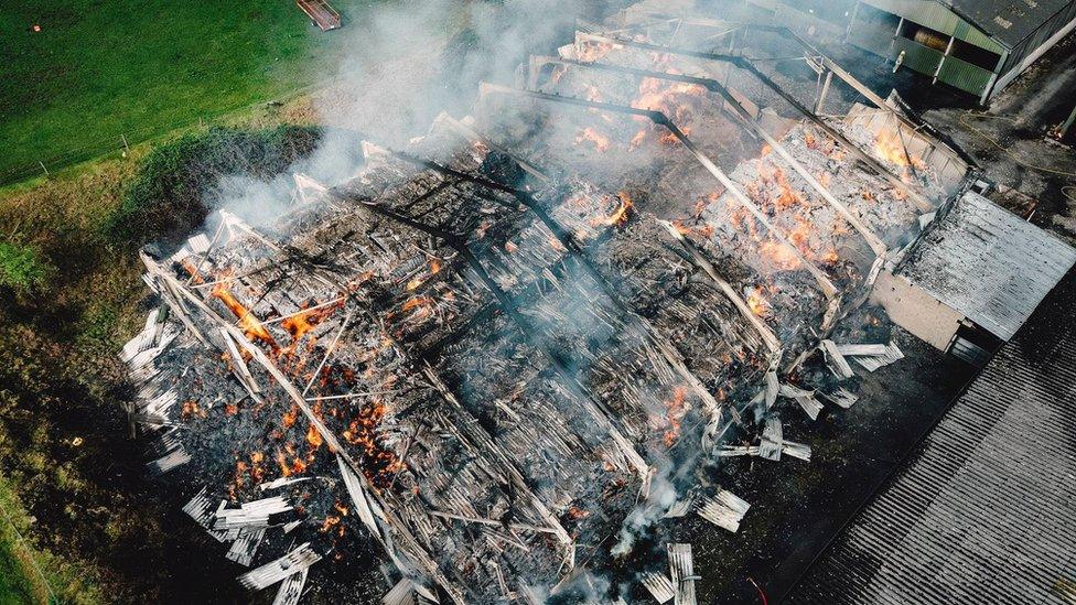 Barn fire