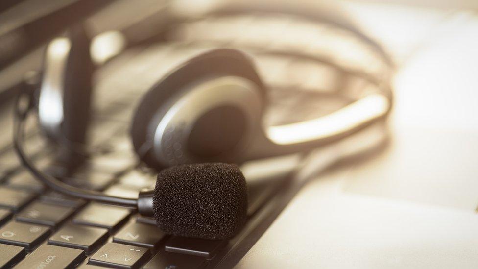 keyboard and headset