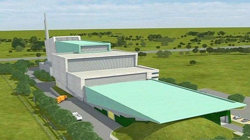 Artist's impression of the Javelin Park incinerator