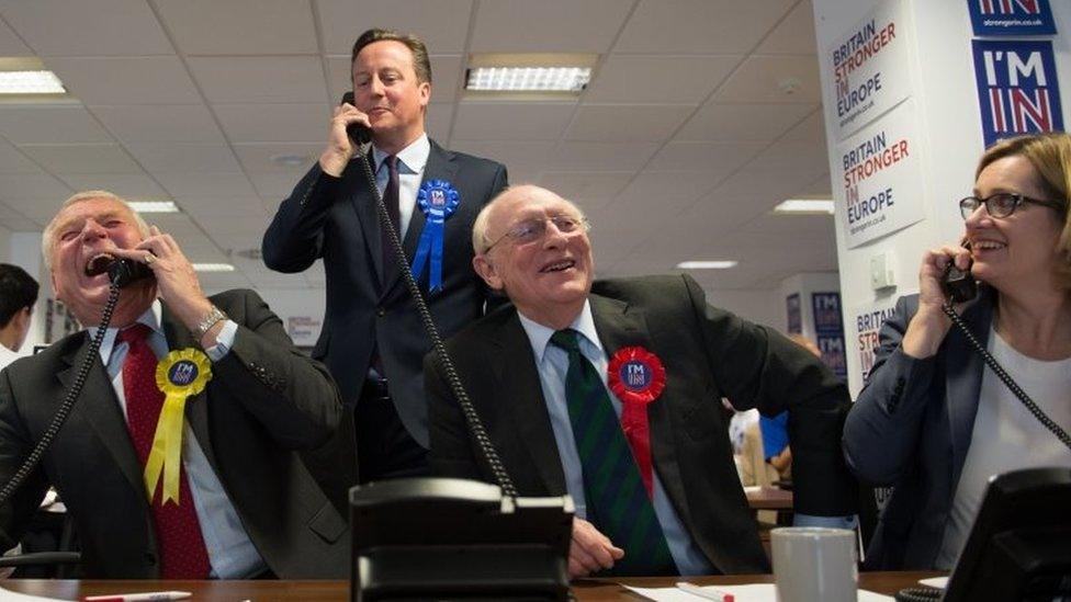 Lord Ashdown, David Cameron and Lord Kinnock