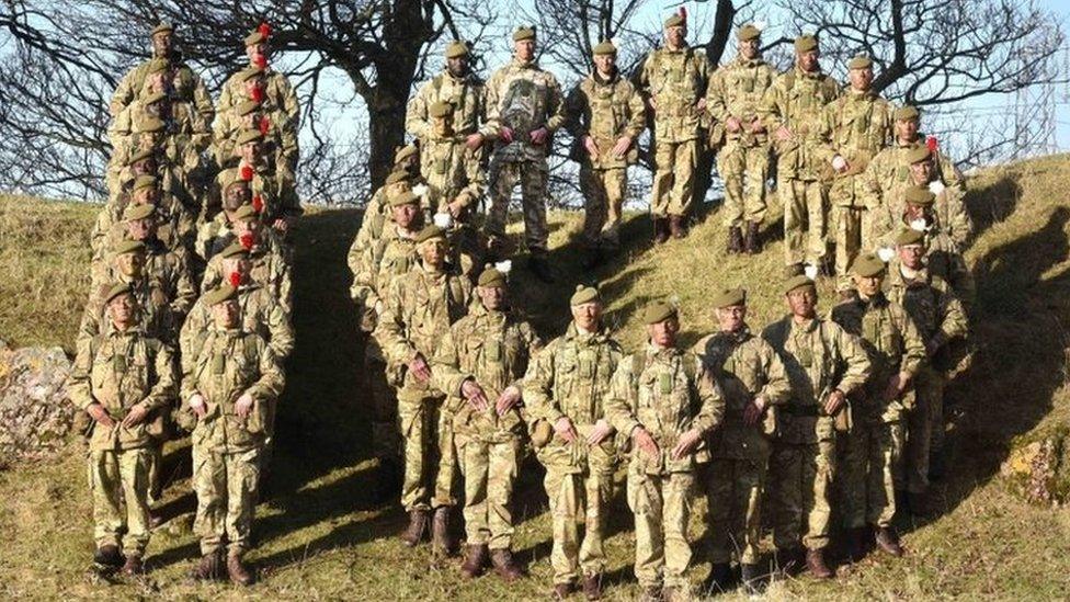 Royal Regiment making the figure 10