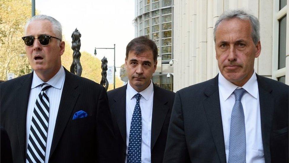 Argentine sports marketing executive Alejandro Burzaco leaves the US District Courthouse in Brooklyn September 18, 2015 in New York