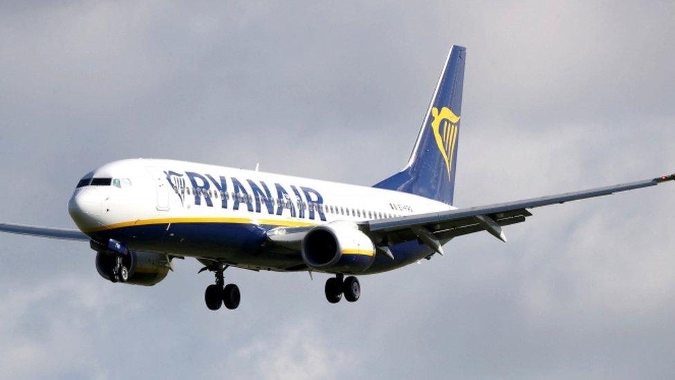 A Ryanair plane