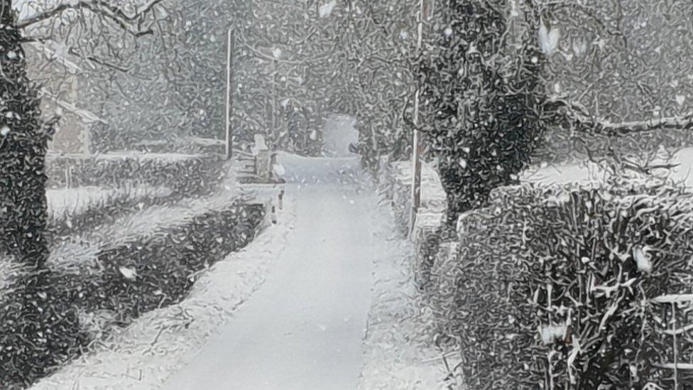 Snow scene from Tattyreagh, near Omagh