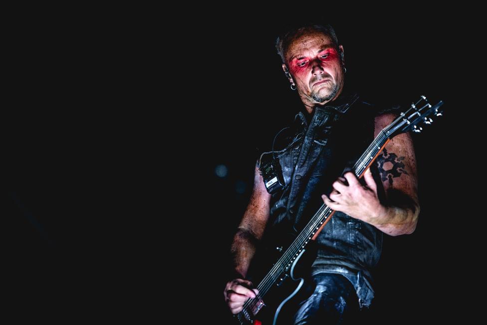 Rammstein guitarist Paul Landers plays at the heavy metal music festival Gods Of Metal