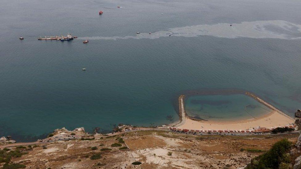 Oil leaking from bulk carrier off Gibraltar after tanker collision