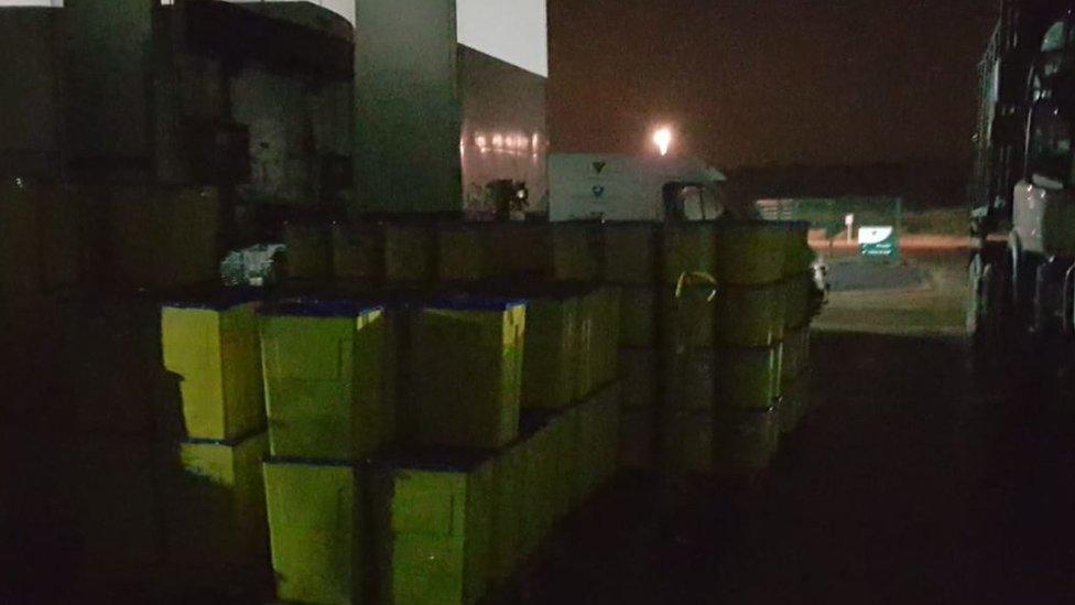 bins at the Shotts depot