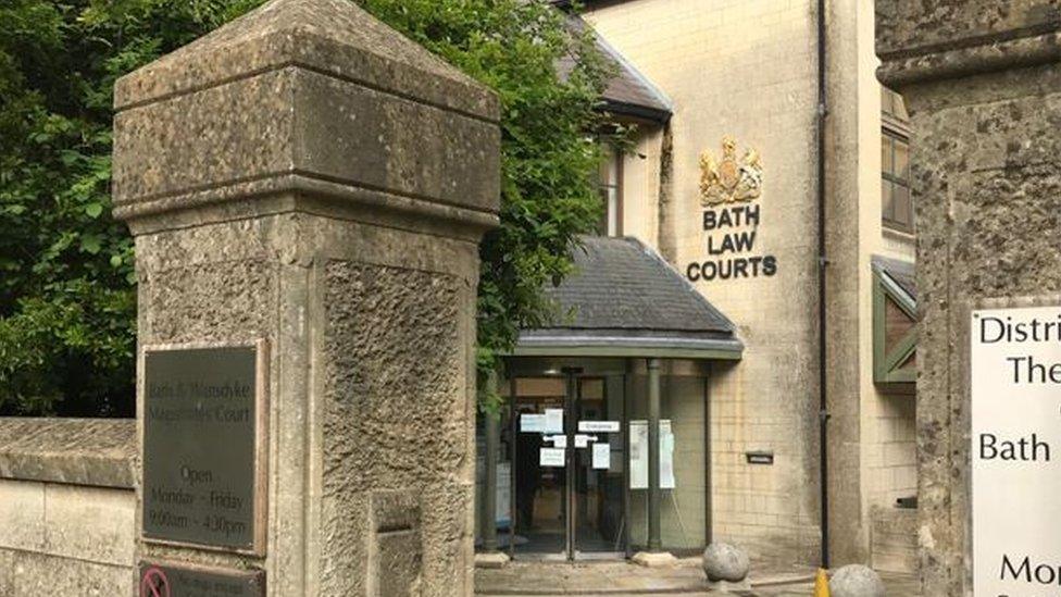 The entrance to Bath Magistrates Court