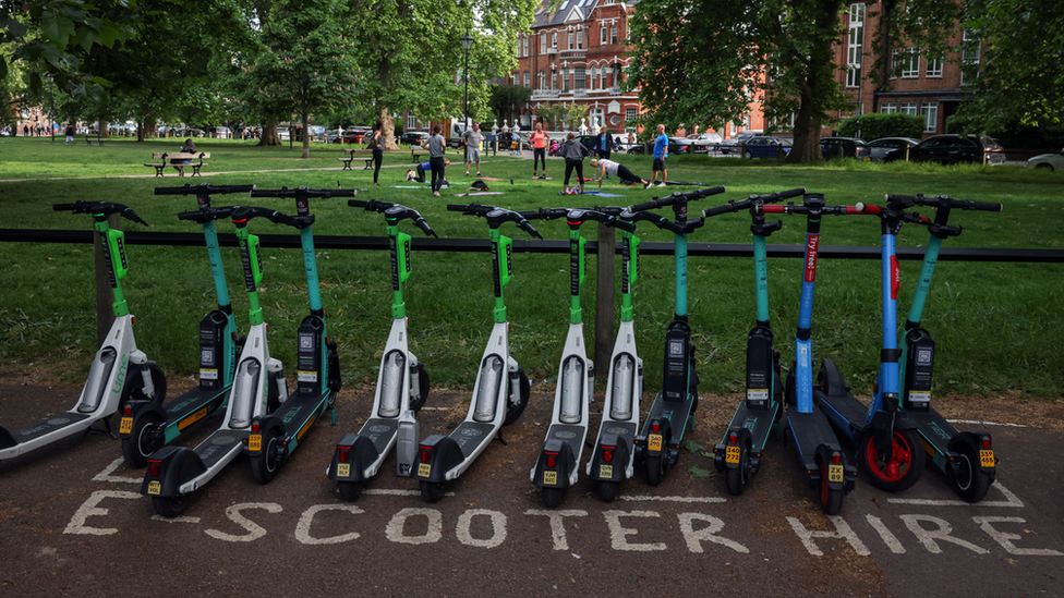 E-scooters for hire