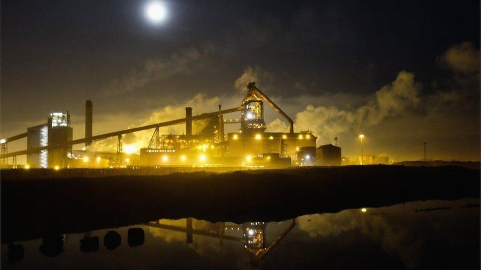 Views over the blast furnace at the SSI UK steel plant on September 29, 2015 in Redcar, England