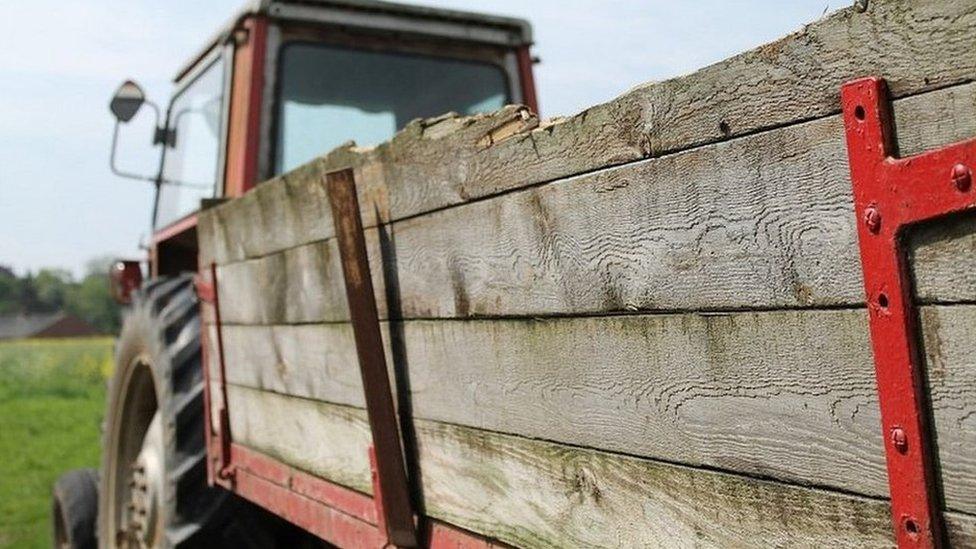 Tractor in farm on North Lincolnshire