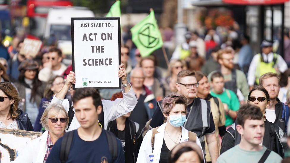 Protesters in London