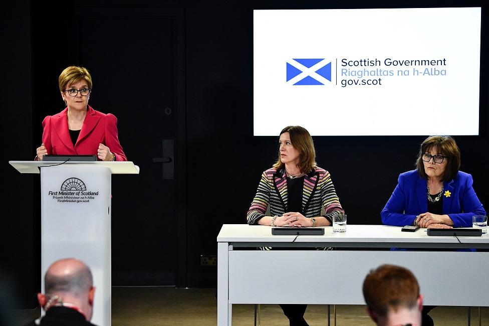 Nicola Sturgeon, Dr Catherine Calderwood and Jeane Freeman