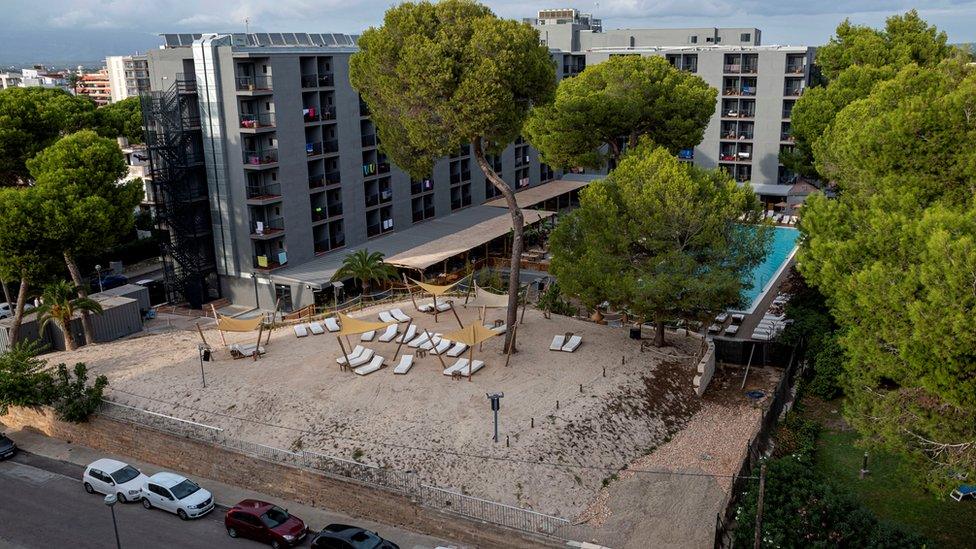 A view of Thomas Cook's Palma Beach hotel, in Spain, 23 September 2019