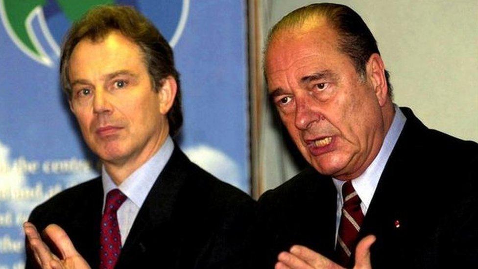 Tony Blair and Jacques Chirac in 2000