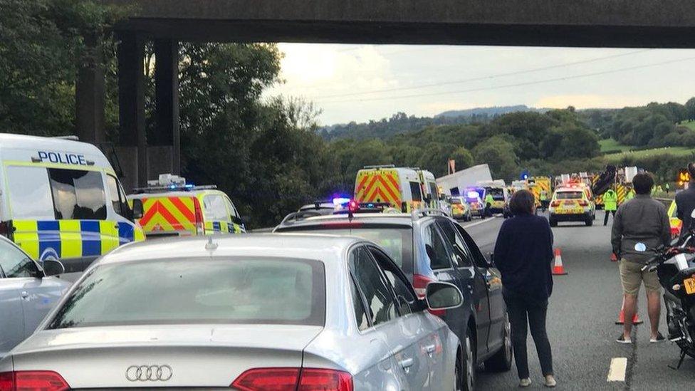 M5 after the crash on Saturday