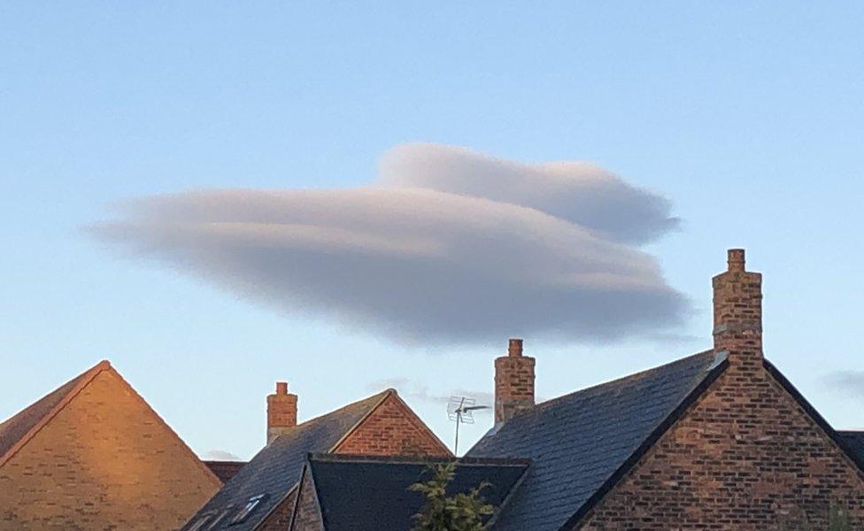 Cloud shaped like an Imperial Cruiser