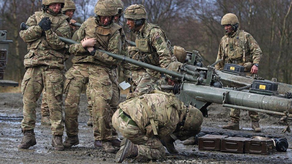 British solders were joined by French and Danish troops in a training exercise for Nato's Very High Readiness Joint Task Force in Northumberland