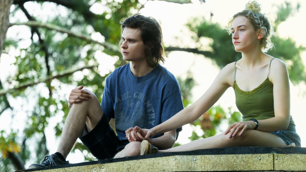 Charlie Tahan and Julia Garner in Ozark