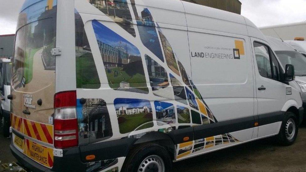 screen grab of Land Engineering van