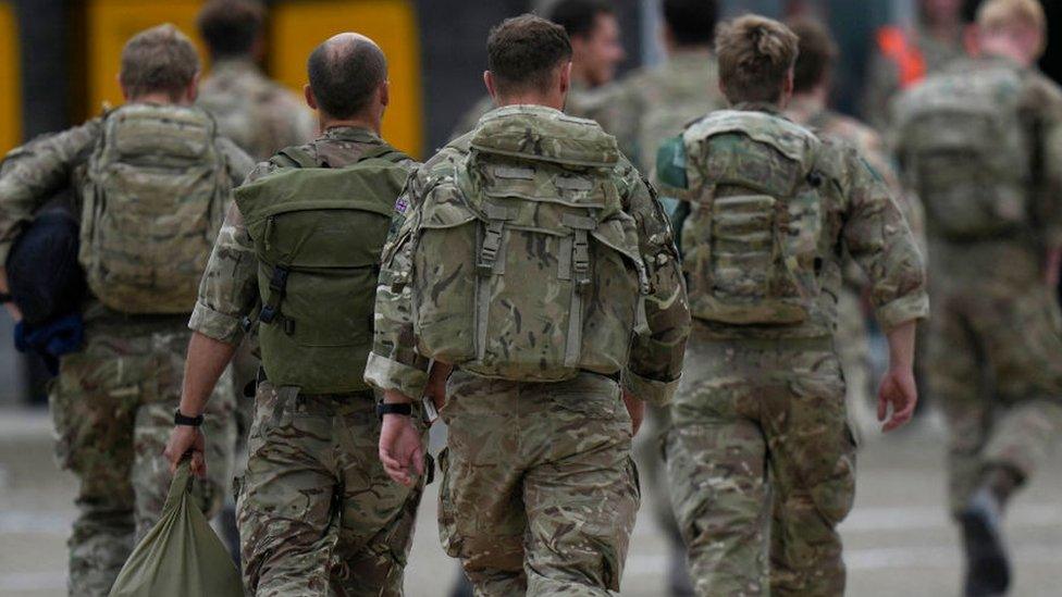 British Army soldiers at Kabul Airport