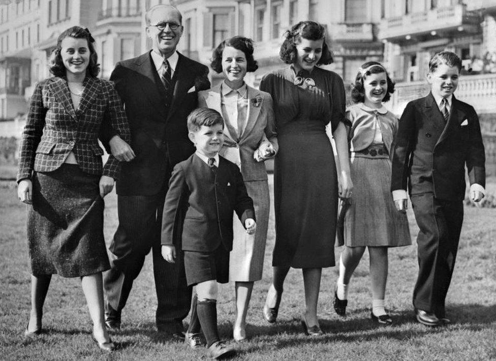 Kennedy family in London in 1938