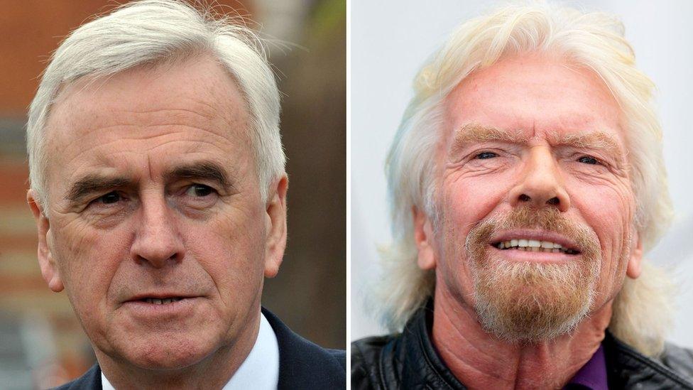 John McDonnell and Sir Richard Branson